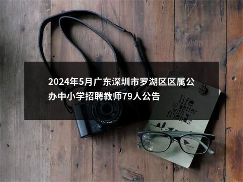 2024年5月广东深圳市罗湖区区属公办中小学招聘教师79人公告 图片