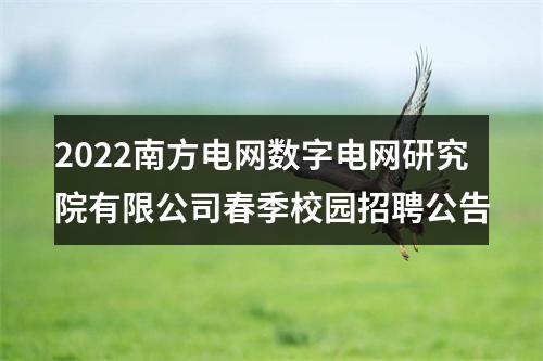 2022南方电网数字电网研究院有限公司春季校园招聘公告 图片
