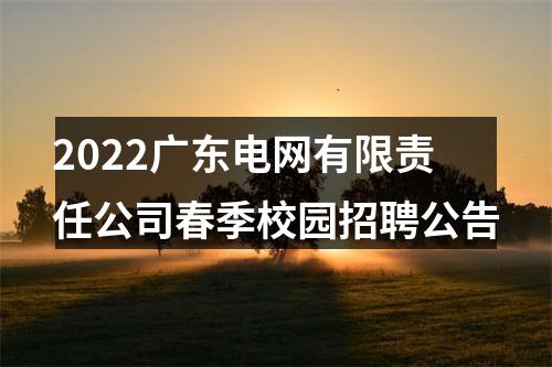 2022广东电网有限责任公司春季校园招聘公告 图片