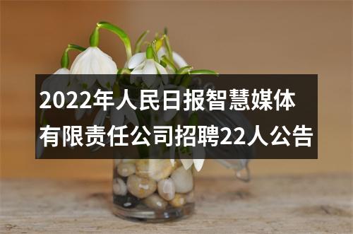 2022年人民日报智慧媒体有限责任公司招聘22人公告 图片